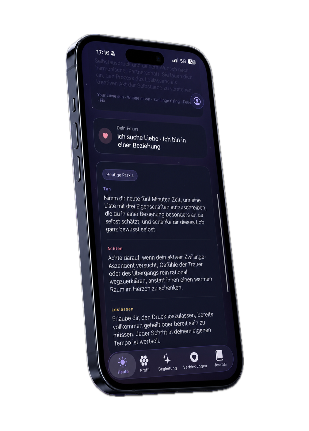 Selyra iOS App – Tagesimpuls, Reflexion und Journal